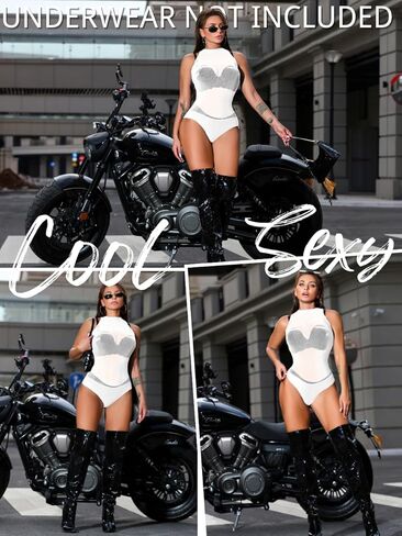 sexy rave outfits for women,one piece thong fishnet bodysuit,halter sheer mesh top night club festival in Kuwait