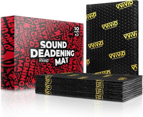 VViViD Premium Double Density Car Sound Deadening Mat, 2mm Thick Butyl and Foil Audio Insulation and Dampening (10 Sq/Ft) in Saudi Arabia