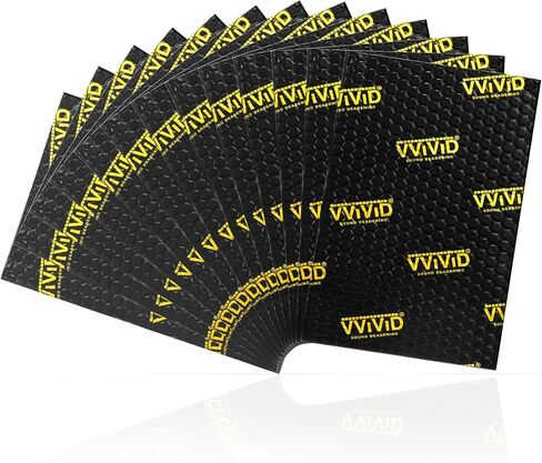 VViViD Premium Double Density Car Sound Deadening Mat, 2mm Thick Butyl and Foil Audio Insulation and Dampening (10 Sq/Ft) in Saudi Arabia