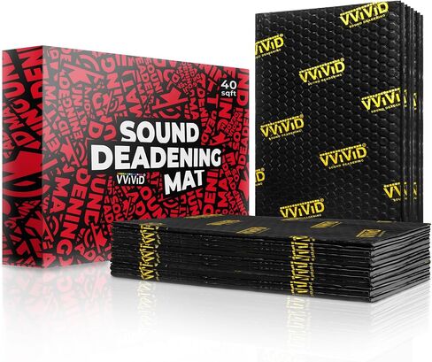 VViViD Premium Double Density Car Sound Deadening Mat, 2mm Thick Butyl and Foil Audio Insulation and Dampening (10 Sq/Ft) in Saudi Arabia