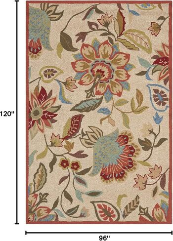 SAFAVIEH Four Seasons Collection 2'3" x 6' Black / Purple FRS435B Hand-Hooked Floral Runner Rug in Saudi Arabia