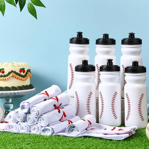 24 Pcs Soccer Party Favors Including 12 Pcs 20 oz Plastic Soccer Water Bottles Bulk 12 Pcs 40"x12" Soccer Cooling Towels Breathable Towel for Soccer Team Gift in Saudi Arabia