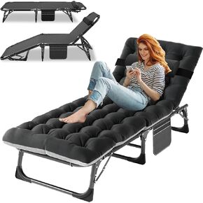 ABORON Oversized Cot, XXL Folding Sleepovers Bed, 78"x32"x18" 900lb-Loading Heavy Duty 2-Layer 1200D for Guest Sleeping W/Mattress & Carrying Bag for Camping Home Office Vacation Hospital