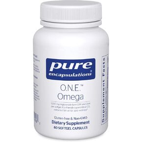 Pure Encapsulations O.N.E. Omega - Fish Oil Supplement for Heart Health, Joints, Skin, Eyes, and Cognition* - Fish Oil Concentrate with EPA and DHA - 60 Softgel Capsules in Kuwait