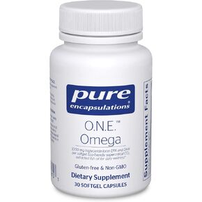 Pure Encapsulations O.N.E. Omega - Fish Oil Supplement for Heart Health, Joints, Skin, Eyes, and Cognition* - Fish Oil Concentrate with EPA and DHA - 60 Softgel Capsules