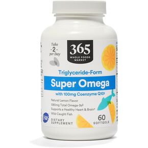 Whole Foods Market, Super Omega CoQ10 WFM, 60 Softgels