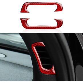 Car Gear Shift Panel Decals for 2014-2017 Dodge Durango Accessories Carbon Fiber Interior Stickers, Cup Holder Style