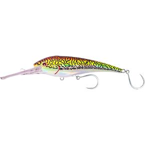 Nomad Design DTX Minnow 200 with Patented Autotune System - Distressed Baitfish Swimming Action, BKK Diablo 5X Singles 11/0 Hooks, 200 SNK 8, 40ft, Hot Pink