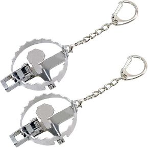 2 Pcs Mini Bear Trap Keychain Funny Keychain Unzip Key Chain Mouse Trap That Works Cool Keychain Funny Keychains