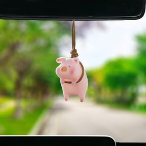 Car Hanging Accessories Rear View Mirror Pendant Lucky Love Piggy Hanging Ornament Auto Interior Decoration Car Pendant Interior Rearview Mirrors Charms Ornament