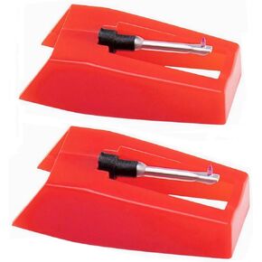 2pcs Golden Record Player Replacement Needles Stylus, TELIGREAT Vinyl Turntable Needles for Victrola Crosley Jensen Boytone LP Players