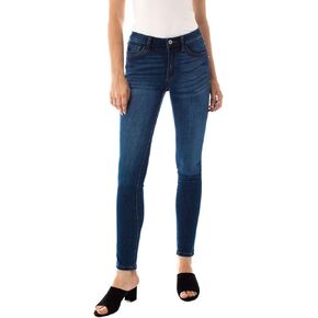 Kan Can Women's Mid Rise Super Skinny Jeans - Basic - KC7092