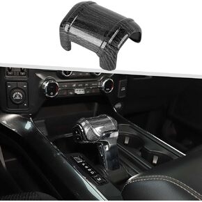 Jimen Compatible with Ford F150 2021-2023, Gear Shifter Knob Cover Trim (Wood Grain)