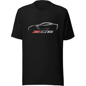 Vette Apparel Z06 C7 Silhouette Custom Car Club T-Shirt Black