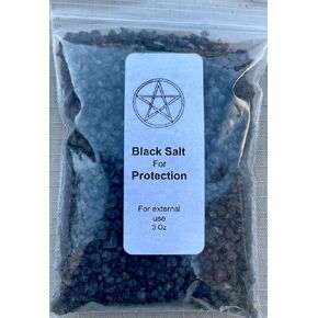 Black Salt for Protection Rituals- Spell- Purifying- Cleansing- Metaphysical- Wiccan Supplies * 3 oz Bag * Best Price - for External USE ONLY.