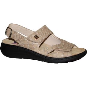 HELLE FASHION * COMFORT WOMEN's JANETTE 2 HOOK & LOOP SLINGBACK WITH BUNION SHIELD SANDAL