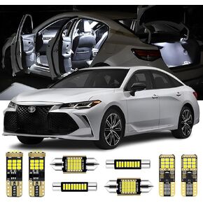 17 Pieces Avalon Interior LED Light Kit for Avalon 2005 2006 2007 2008 2009 2010 2011 2012 2013 2014 2015 2016 2017 2018 2019 LED Interior Bulb, Trunk light + License Plate Lights, Install Tool