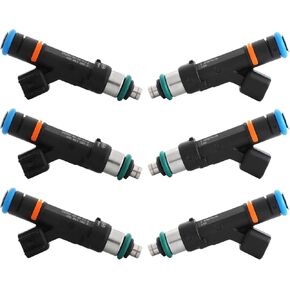 53032701AA OE 3.7L Fuel Injectors,Compatible with/Jeep Liberty Grand Cherokee,Compatible with/Dodge 3.7 Nitro Durango,Compatible with/Ram 1500 2005 2006 2007 2008 2009 2010 2011 |4 Holes| |Set of 6|