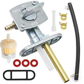 Fuel Vavle with Petcock Replacement for Yamaha YFB 250 YFM 200 250 350 400 Big Bear TTR 90 125 225 Replacement for Suzuki LT 80 LTZ 400 Replacement for Kawasaki KLX 125 KLF 300 400 Bayou