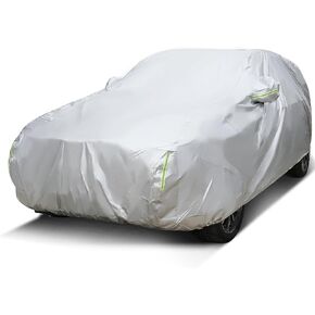 Car Cover Waterproof All Weather, UV Protection Windproof Outdoor FullCar Cover,Full Exterior Covers for Sedan SUV Hatchback Coupe for Automobiles (Fit SUV Length 201 * 79 * 73 inch)
