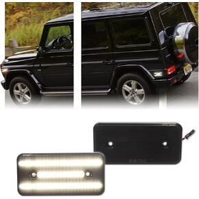 4 PCS Amber/Red Front Rear LED Side Marker Lights Assembly Replacement for Mercedes Benz W463 G-Class G500 G550 G55 G63 AMG 2002-2014