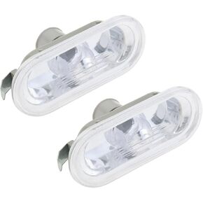 2Pcs Crystal Clear Side Indicators Repeater Light Compatible with VW Compatible with Golf MK4 1997-2004 Compatible with Passat 1J0949117