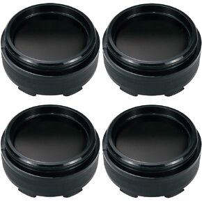 Modengzhe 62mm Wheel Center Caps Rim Hub Center Covers Replacement 59mm Lug to Lug (Black Base & Black Sticker) - 4Pcs