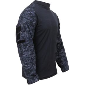قميص Rothco Fire Retardant Combat (الولايات المتحدة، Alpha، X-Large، عادي، عادي، مموه رقمي منتصف الليل)