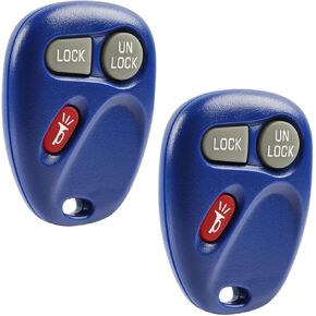 Key Fob Keyless Entry Remote fits Cadillac Escalade/Chevy Avalanche S10 Silverado Suburban Tahoe/GMC Sierra Sonoma Yukon (Blue), Set of 2