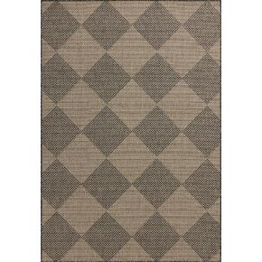 Loloi Chris Loves Julia Providence Collection PRC-04 Graphite/Sand 6'-3" x 9'-2", .12" Pile Height, Indoor/Outdoor Area Rug