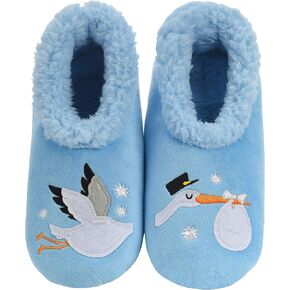 Snoozies Pairable Slipper Socks - Funny House Slippers for Women, Non-Slip Fuzzy Slipper Socks