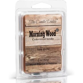 The Candle Daddy Morning Wood Cedarwood Vanilla Maximum Scented Wax Cubes/Melts- 2 Packs -4 Ounces Total- 12 Cubes