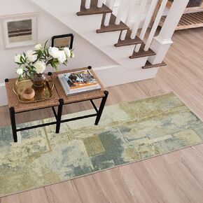 Mohawk Home Fusion Abstract (2' X 5') Gray Silver Runner Rug