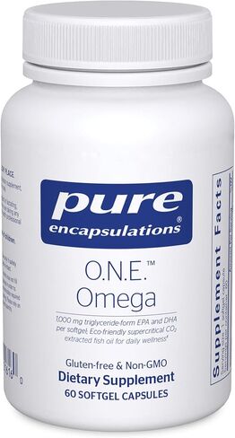 Pure Encapsulations O.N.E. Omega - Fish Oil Supplement for Heart Health, Joints, Skin, Eyes, and Cognition* - Fish Oil Concentrate with EPA and DHA - 60 Softgel Capsules in Kuwait