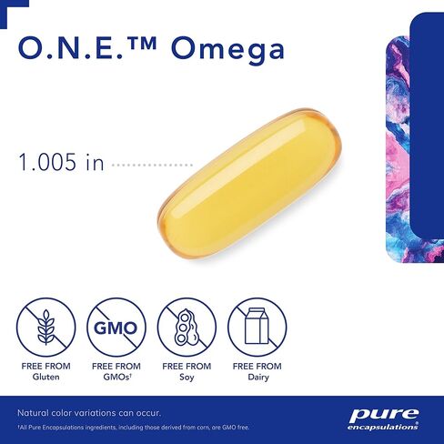 Pure Encapsulations O.N.E. Omega - Fish Oil Supplement for Heart Health, Joints, Skin, Eyes, and Cognition* - Fish Oil Concentrate with EPA and DHA - 60 Softgel Capsules in Kuwait