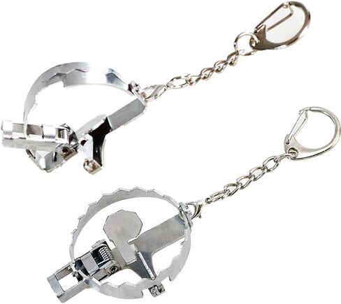 2 Pcs Mini Bear Trap Keychain Funny Keychain Unzip Key Chain Mouse Trap That Works Cool Keychain Funny Keychains in Saudi Arabia