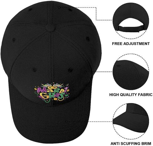 Mardi Gras 2024 Hat Baseball Cap Sports Casquette Adjustable Leisure Dad Trucker Hat in Saudi Arabia