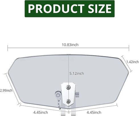 JiGiU Motorcycle Windshield Universal Motorcycle Wind Screen Deflector Motorbike Windshield Windscreen Motorbike Windshield Spoiler Adjustable Clip On Windshield Extension-Smoke in Saudi Arabia