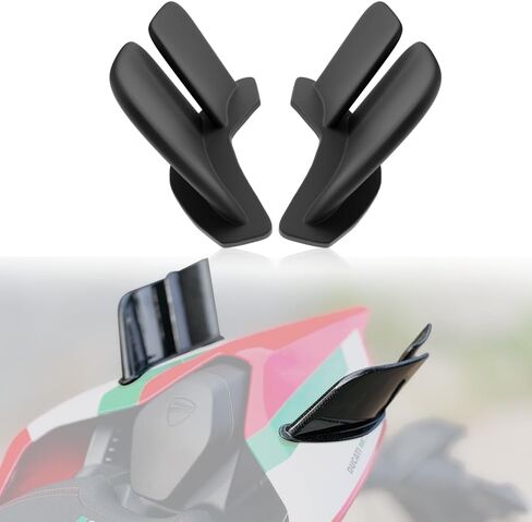 Motorcycle Rear Spoiler Wing Moto Winglets for Ducati Accessories - Motorcycle Side Wind Fairing for Ducati Panigale Streetfighter V2 V4 V4S V4R (2018-2024) (Matte Black) in Saudi Arabia