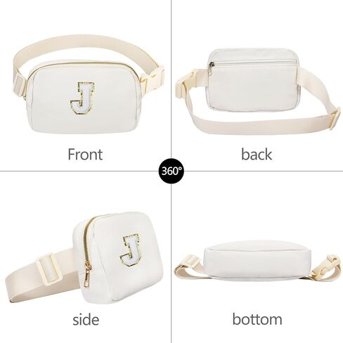 Birthday Gifts Initial Letter Waist Pack Personalized Gift for 8 9 10 11 12 Year old Girls Teen Cute Gifts Mini Small Pack White Letter O in Kuwait