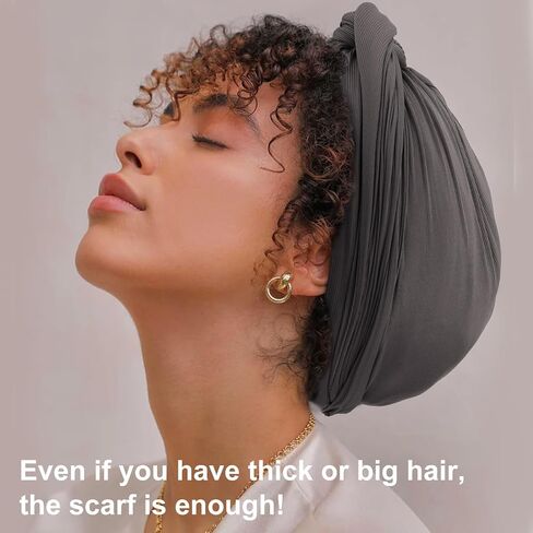 African Turban for Women Knotted Hair Wraps for Turban Head Scarf for Black Women Hair Cancer Chemo Headwear Cap in Kuwait