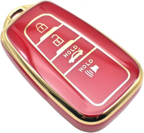 غطاء حماية مفتاح FEYOUN متوافق مع Toyota Avalon Camry Corolla Highlander Prius RAV4 C-HR Mirai 4Runner 86 Smart 4 أزرار TPU عن بعد بدون مفتاح غطاء حماية ملحقات غطاء حماية، أبيض in Kuwait