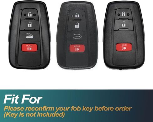 غطاء حماية مفتاح FEYOUN متوافق مع Toyota Avalon Camry Corolla Highlander Prius RAV4 C-HR Mirai 4Runner 86 Smart 4 أزرار TPU عن بعد بدون مفتاح غطاء حماية ملحقات غطاء حماية، أبيض in Kuwait