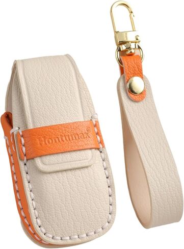 Genuine Leather Key Fob Cover Case for Mercedes-Benz A E S C GLE GLC EQB EQC GLA GLS AMG G63 250 300 2020-2024 Key Holder (Green) in Kuwait