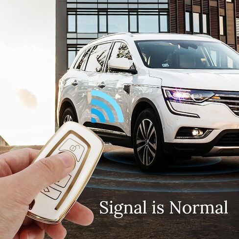 غطاء مفتاح BMW Key Fob مع سلسلة مفاتيح معدنية متينة مقاومة للخسارة، حافظة ناعمة على شكل Spuare عصرية لمفتاح BMW الذكي الكلاسيكي (ذهبي، A1) in Kuwait