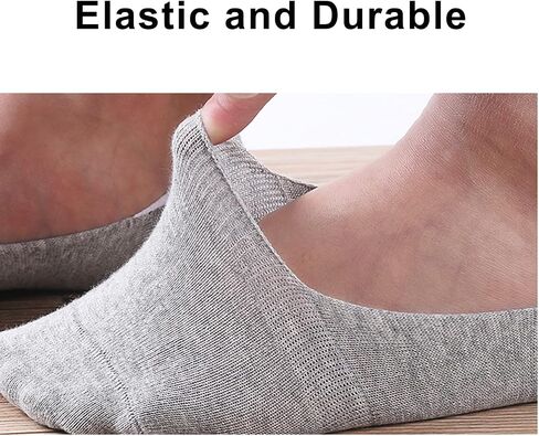 Mens No Show Socks Low Cut Invisible Ankle Socks Women Non Slip Grip Cotton Loafer Flat Liner Boat Shoes 6Pack in Saudi Arabia