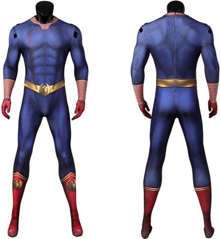 Mens Homelander Costume Jumpsuit 2024 Boy S4 Cosplay Bodysuit with Cloak Halloween Outfits, SPN71200 in Saudi Arabia