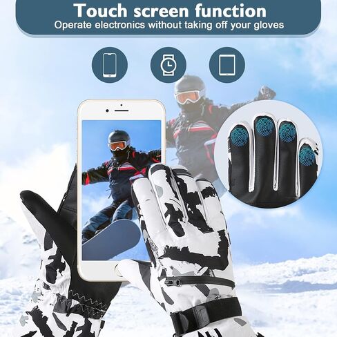 Durio Ski Gloves Men Women Waterproof Touchscreen Snowboarding Gloves Snow Gloves for Men Women Winter Snowmobile Gloves in Saudi Arabia