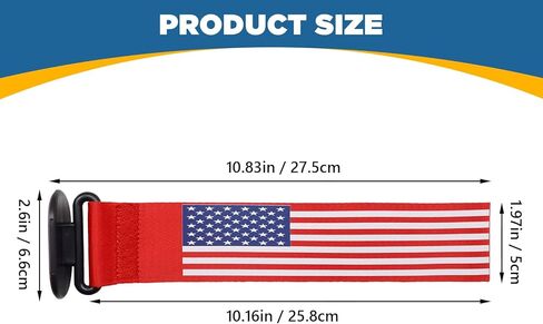 TOPUS Decorative car Racing Tow Strap red, Universal JDM Tow Straps for Front Rear Bumper Tow Hook Cover Decoration with Strong Adhesive（American Flag） in Saudi Arabia