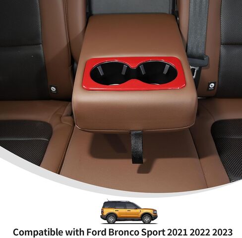 Linskip فتحة تهوية خلفية متوافقة مع Ford Bronco Sport 2021-2023 2024 2025، غطاء فتحة تهوية Bronco Sport Rear A/C، ملحقات Bronco Sport الداخلية (ألياف الكربون) in Kuwait